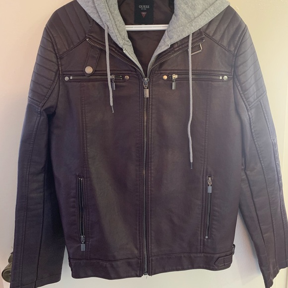guess men's jacket with hood